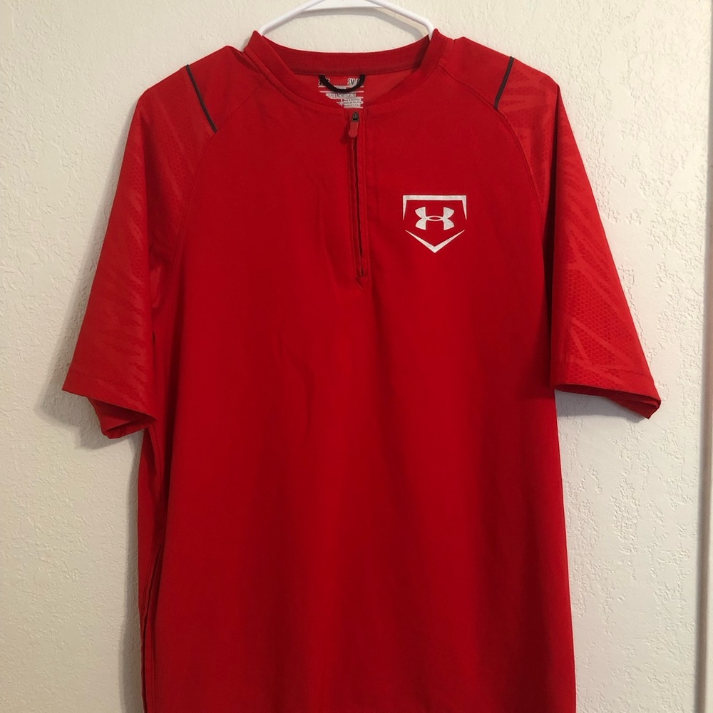 Under Armour Short Sleeve Small Red Golf Jacket Loose Fit